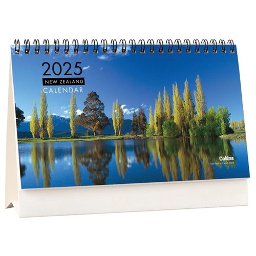 Collins Desk Calendar Month To View 210x150mm 2025 New Zealand Landscapes