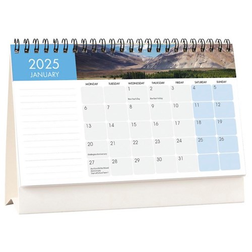 Collins Desk Calendar Month To View 210x150mm 2025 New Zealand Landscapes