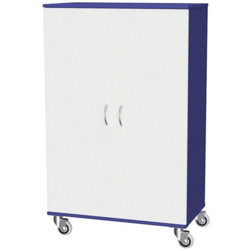 Zealand Mobile Cupboard Blue/White 800x450x1200mm