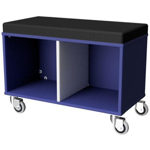 Zealand Office Sit On Trolley 800x400mm Blue/White