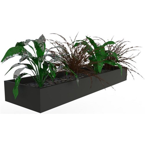 Proceed Planter Box Steel 1200mm Black