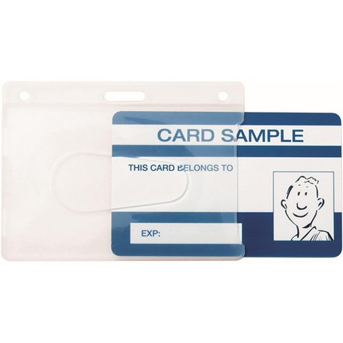 Kevron Security ID Card Holder Rigid Clear, Pack of 25