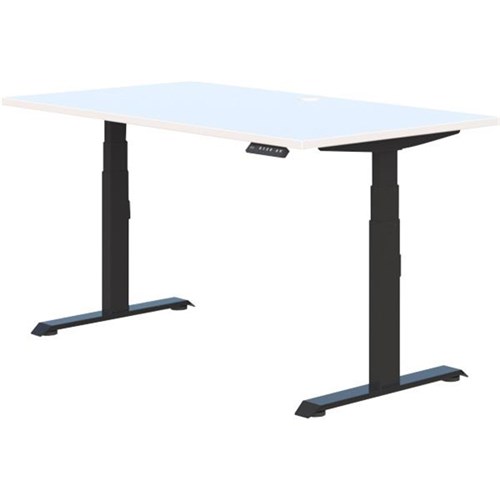 Summit II Electric Desk 1500mm Snowdrift/Matt Black