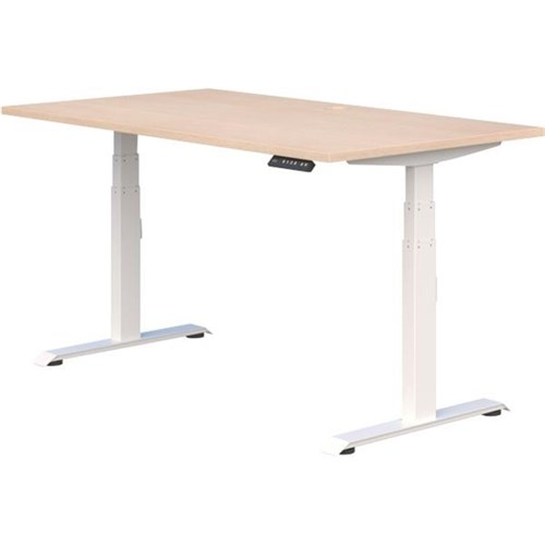 Summit II Electric Desk 1500mm Refined Oak/White