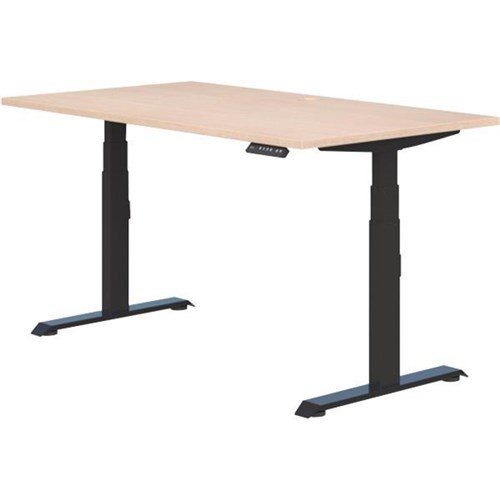 Summit II Electric Desk 1500mm Refined Oak/Matt Black