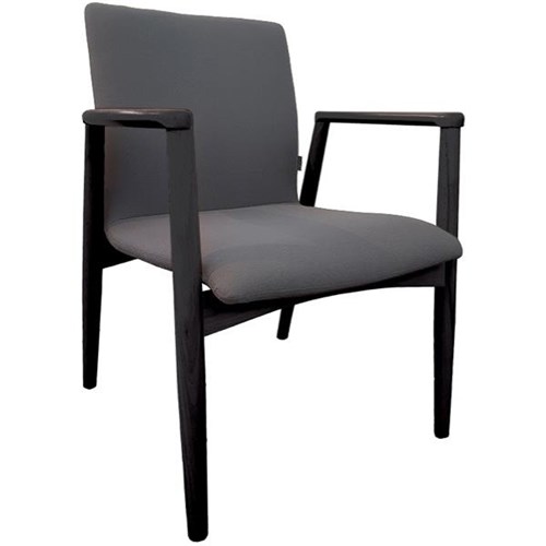 Konfurb Vienna Guest Chair Gabriel Fighter Fabric Black Frame