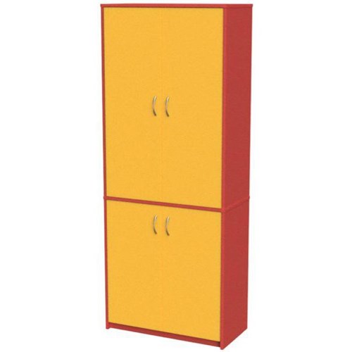 Zealand Teacher's Wall Unit 4 Door Red/Yellow 800x400x2000mm