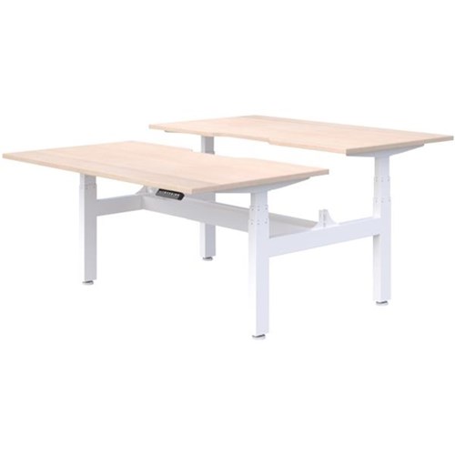 Summit II 2 Pod B2B Electric Desk 1500mm Ref Oak/White