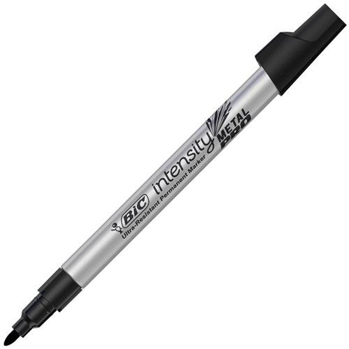 BIC Intensity Metal Pro Black Permanent Marker Fine Bullet Tip