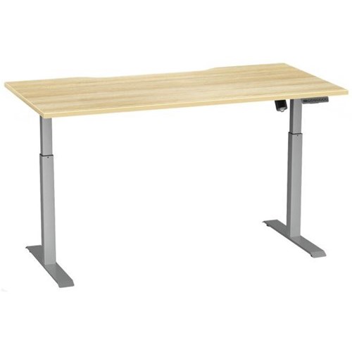 Breeze Active Electric Height Adjustable Desk Bluetooth 1600mm Atlantic Oak/Silver