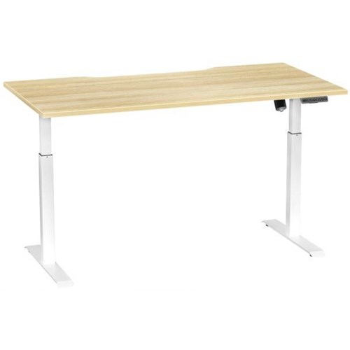 Breeze Active Electric Height Adjustable Desk Bluetooth 1600mm Atlantic Oak/White