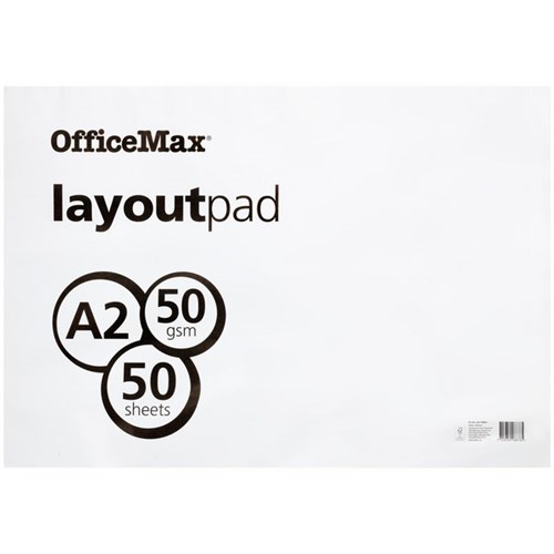 OfficeMax A2 Layout Pad 50gsm 50 Leaves