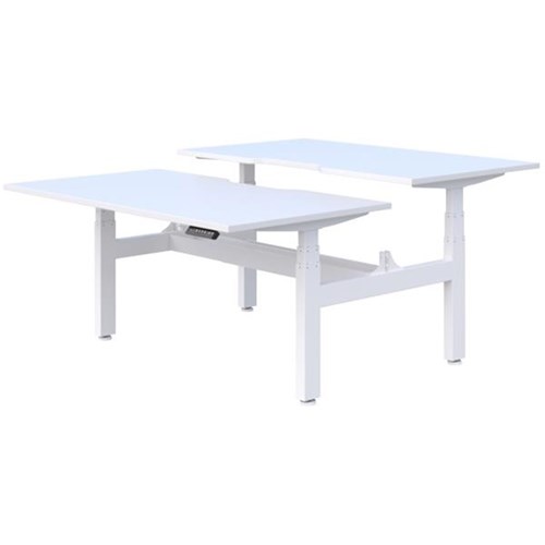 Summit II 2 Pod B2B Electric Height Adjustable Desk 1800mm Snowdrift/White