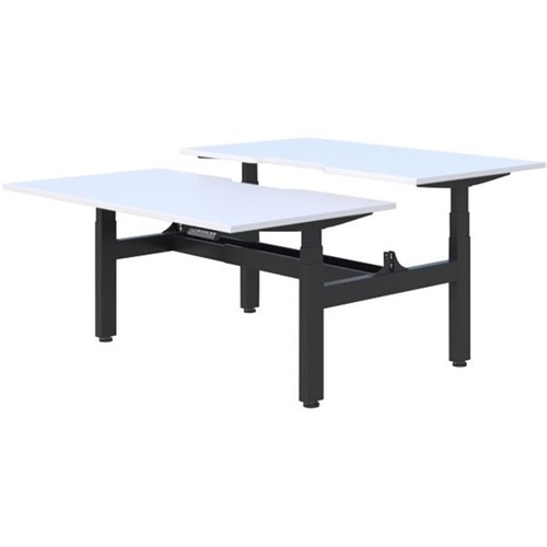 Summit II 2 Pod B2B Electric Height Adjustable Desk 1800mm Snowdrift/Black