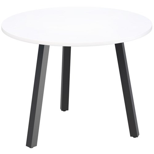 Fiord Meeting Table 800mm Snowdrift/Black