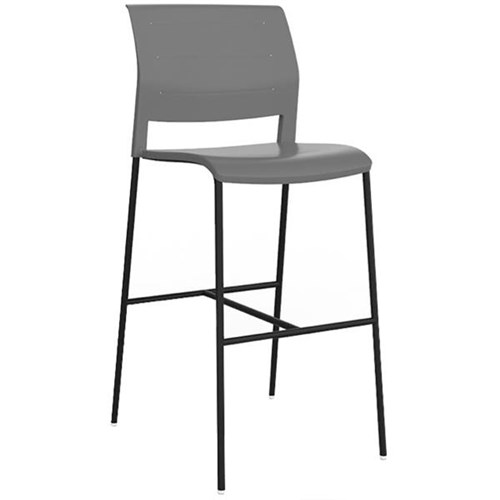 Game Bar Stool 750mm Charcoal/Black