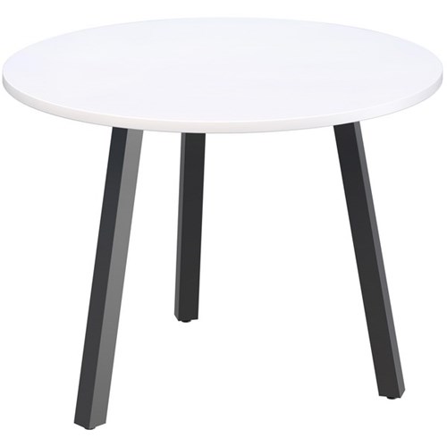 Fiord Meeting Table 1000mm Snowdrift/Black