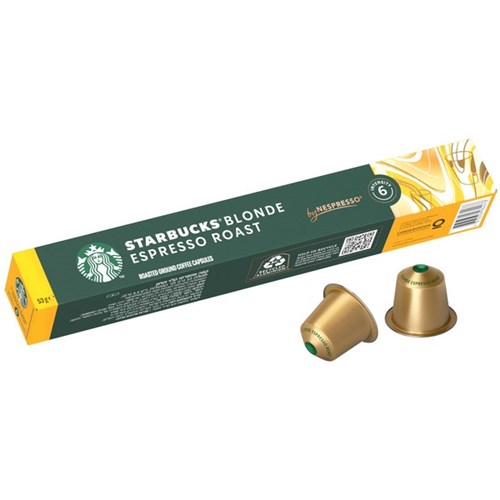 Starbucks Blonde Espresso Roast Coffee Capsules, Box of 10