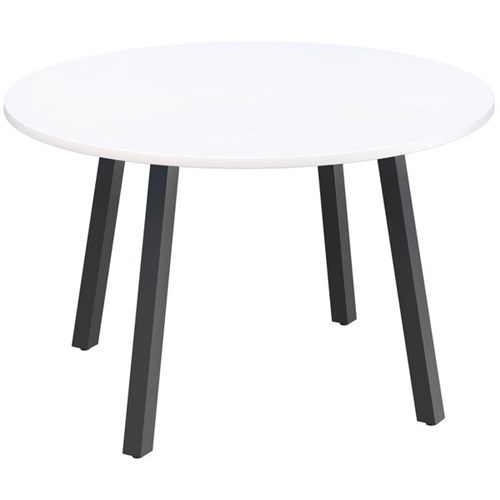 Fiord Meeting Table 1200mm Snowdrift/Black