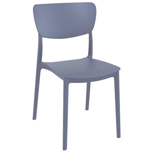 Mosso Cafe Chair Stackable Charcoal