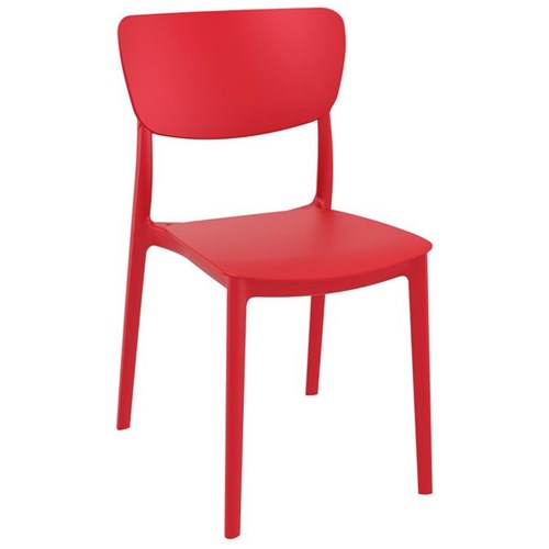 Mosso Cafe Chair Stackable Red