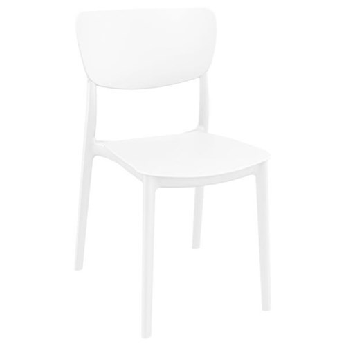 Mosso Cafe Chair Stackable White