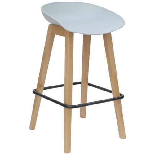 Konfurb Pala Bar Stool 730mm Polypropylene Grey/Natural Wood