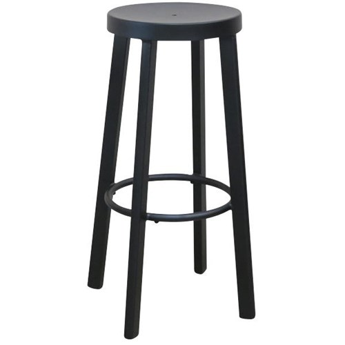 Soda Bar Stool Aluminium 650mm Black