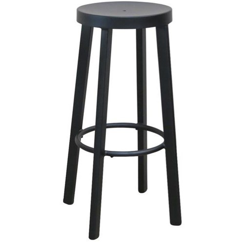 Soda Bar Stool Aluminium 750mm Black