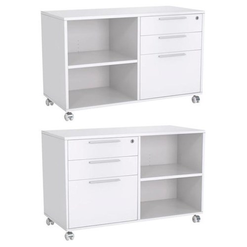 Cubit Mobile Caddy 3 Drawer White 993mm