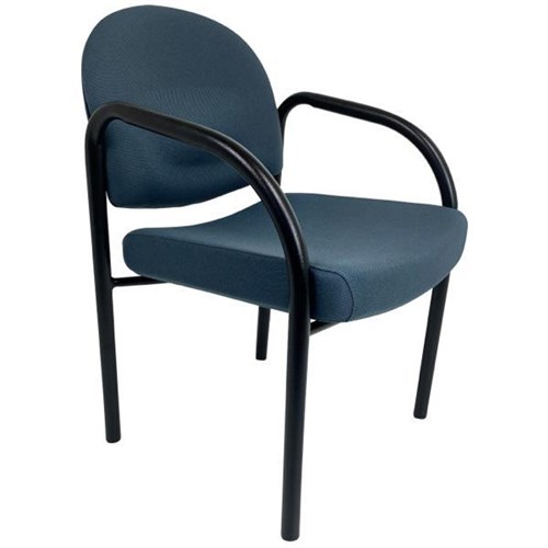 Metro Visitor Chair With Arms Storm/Black