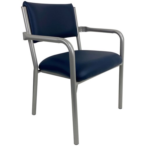 Apollo Visitor Chair With Arms Galaxy/Silver