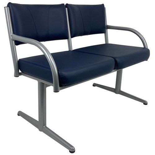 Apollo 2 Seat Chair With Arms Pacifica/Silver