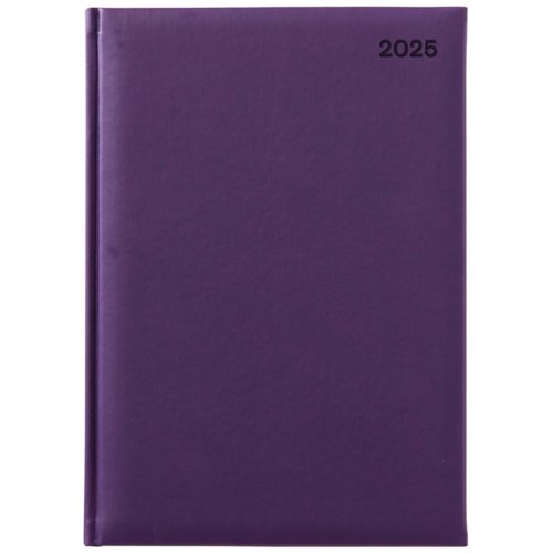 Winc A51 1/2 Hour Appointment Diary Soft Touch A5 1 Day Per Page 2025 Purple