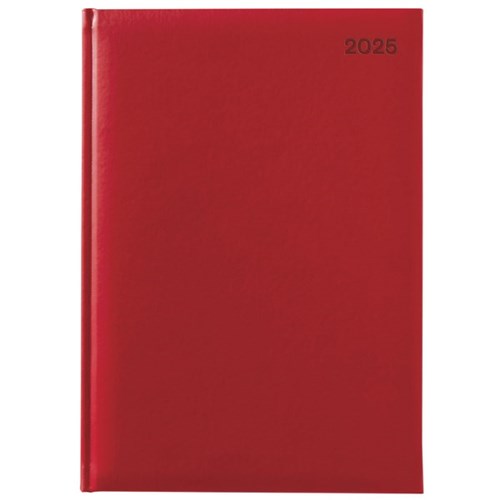 Winc A51 1/2 Hour Appointment Diary Soft Touch A5 1 Day PerPage 2025 Red