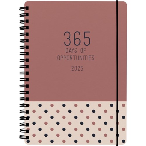 Collins A53 Diary A5 Week To View 2025 Colour Block Pink