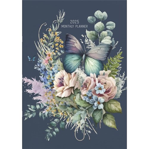 Collins A4 Diary Planner Month To View 2025 Bouquet