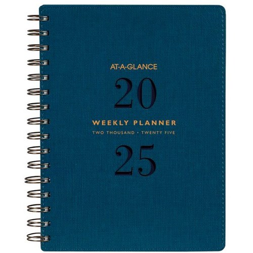 At-A-Glance A5 Diary Planner Week/Month 2025 Navy