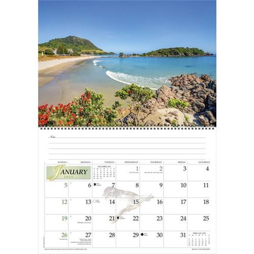 Easy2C Wall Calendar NZ Tranquil Moments 2025