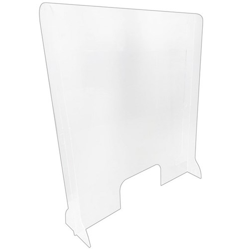 Boyd Visuals Countertop Barrier Screen 605mm x 900mm Clear Parcel Cutout