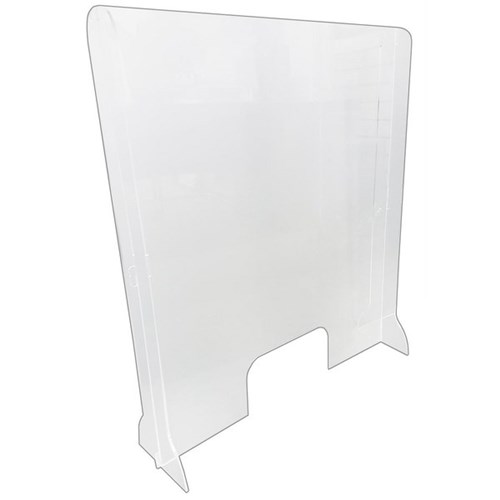 Boyd Visuals Countertop Barrier Screen 807mm x 900mm Clear Parcel Cutout