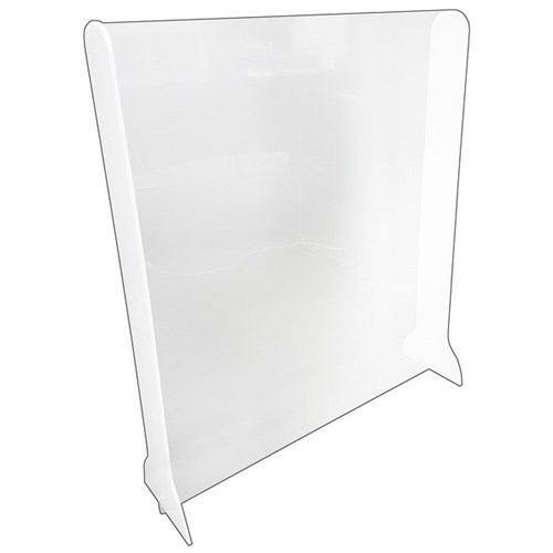 Boyd Visuals Countertop Barrier Screen 807mm x 900mm  Clear No Parcel Cutout