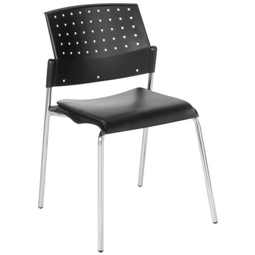 550 Guest Chair Charisma Fabric Black/Chrome