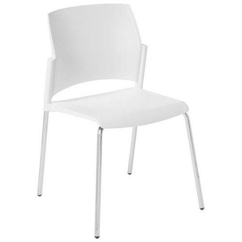 Eden Spring Chair White/Chrome