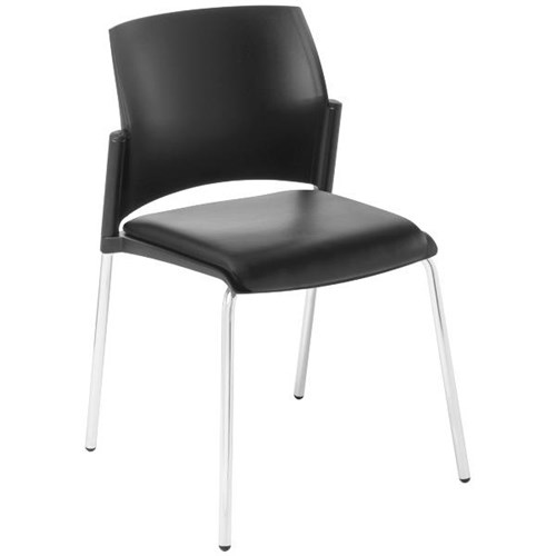 Spring Chair Charisma Vinyl/Black/Chrome