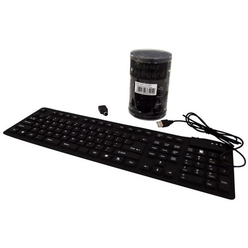 Dynamix Flexible Wired USB Keyboard Black