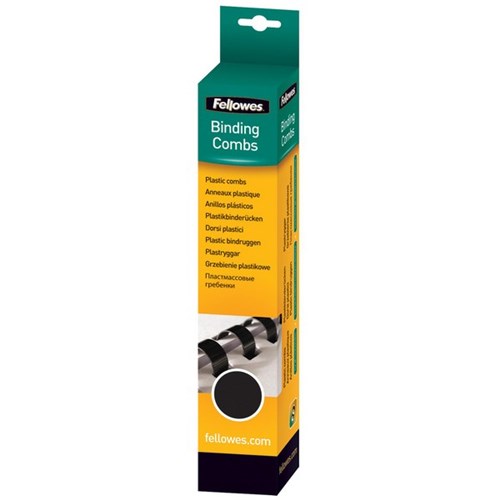 Fellowes 16mm Binding Coils 21 Ring Black, Box of 25