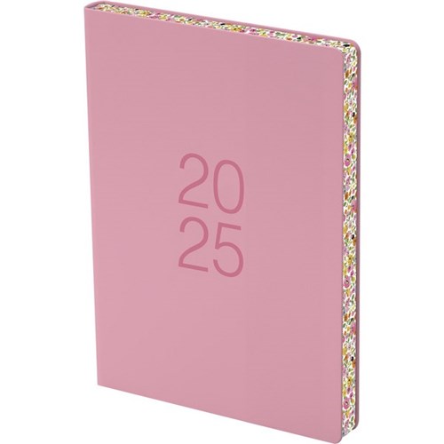 Collins A51 Coloured Edge Diary A5 1 Day Per Page 2025 Pink