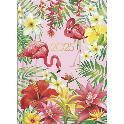 Collins A51 Diary A5 Day Per Page 2025 Beautiful Blooms Assorted Designs