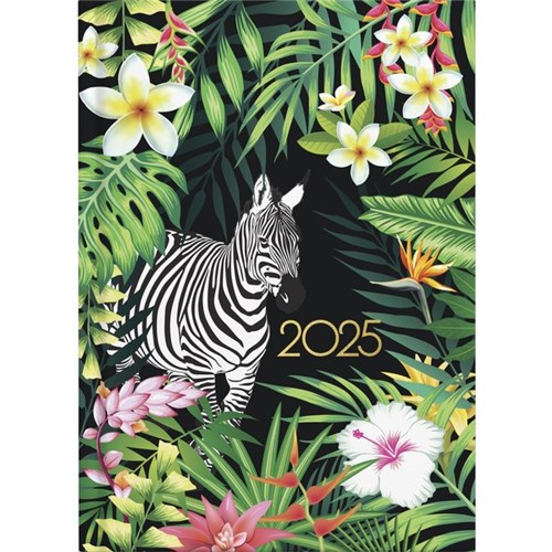 Collins A51 Diary A5 Day Per Page 2025 Beautiful Blooms Assorted Designs